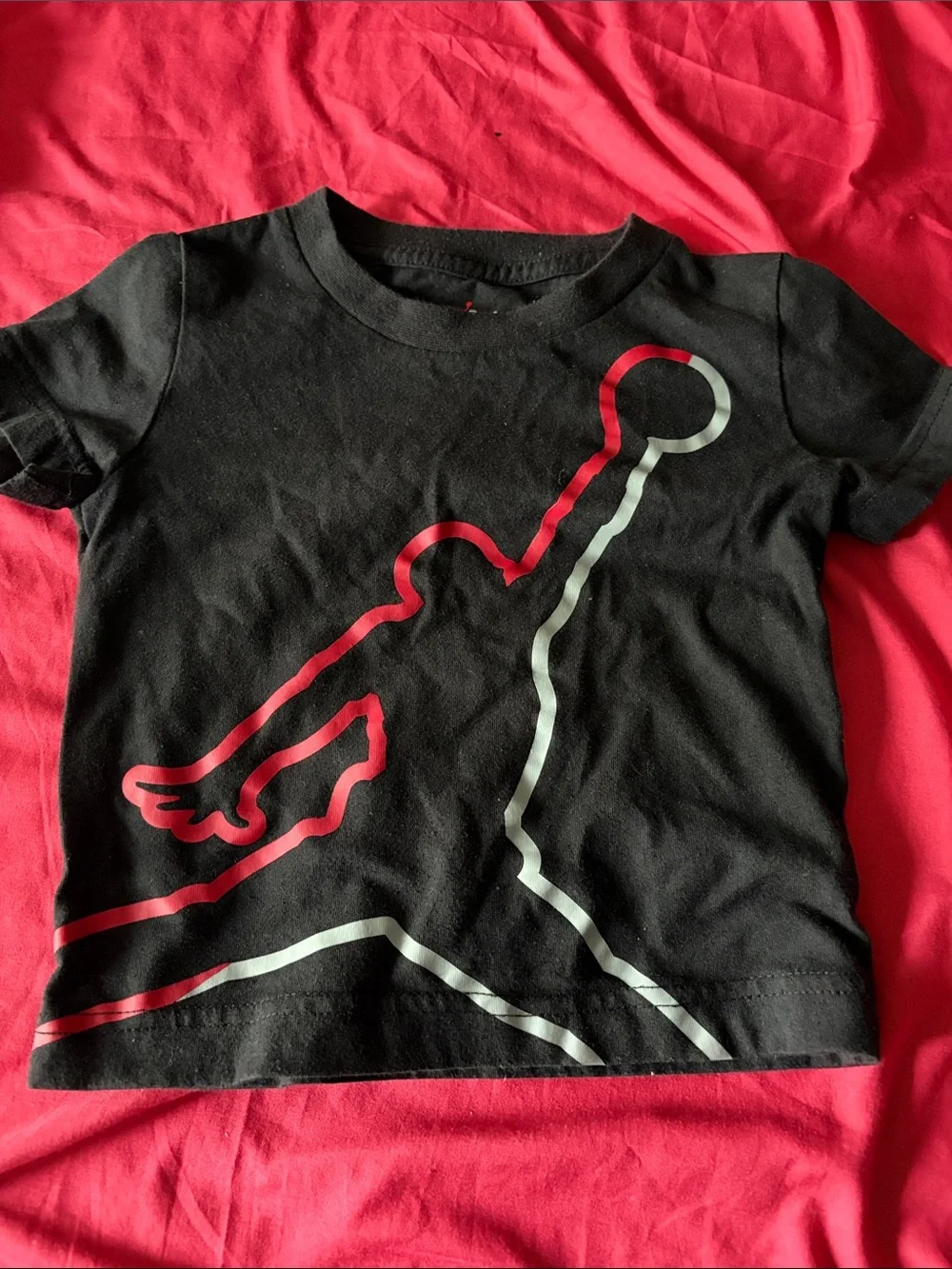 Jordan Black Jogging Set with Red and White Accents